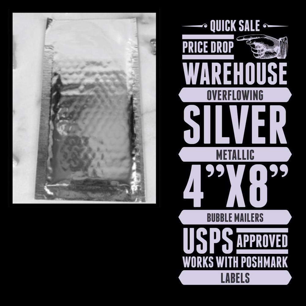 Clearance 25 4X8 Metallic Silver Bubble Mailer - Picture 2 of 12